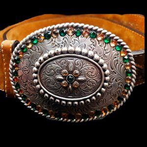 Women's Nocona Leather Western Belt and Silver 24